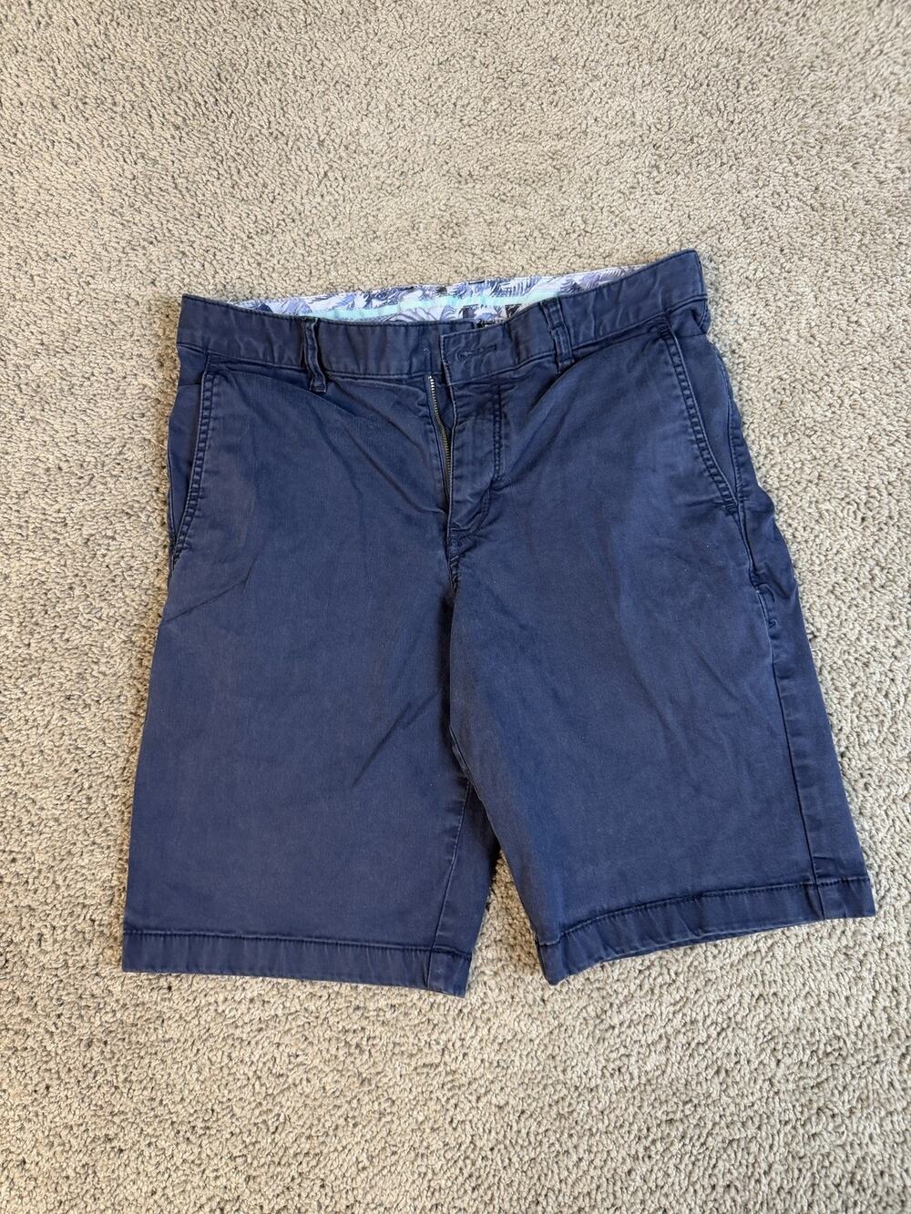 Tommy Bahama Shorts Mens 30 Blue Cargo Cotton Canvas Relaxed 11 In Pockets